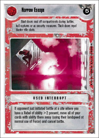 Star Wars CCG | Narrow Escape - Premiere WB | The Nerd Merchant