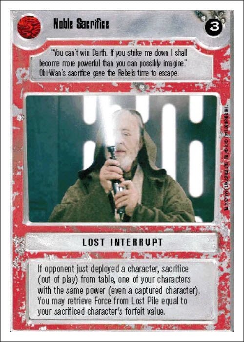 Star Wars CCG | Noble Sacrifice - Premiere WB | The Nerd Merchant