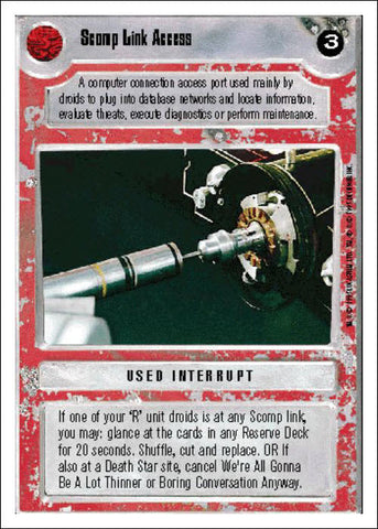 Star Wars CCG | Scomp Link Access - Premiere WB | The Nerd Merchant