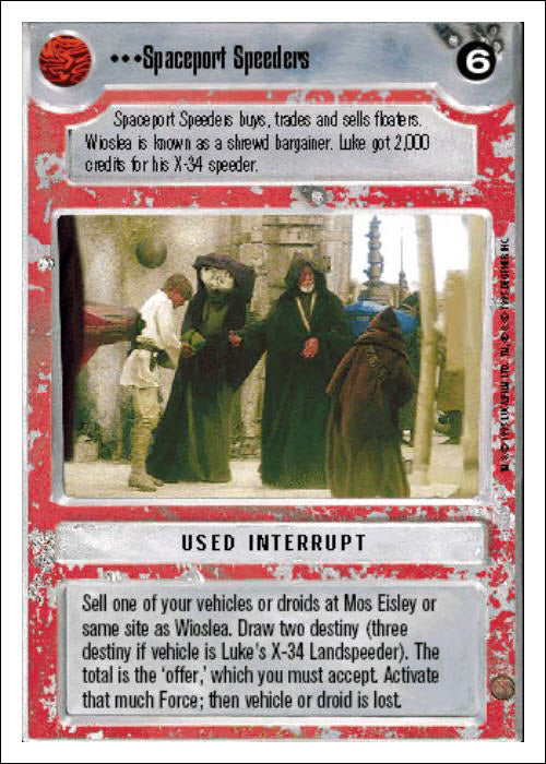 Star Wars CCG | Spaceport Speeders - Premiere WB | The Nerd Merchant