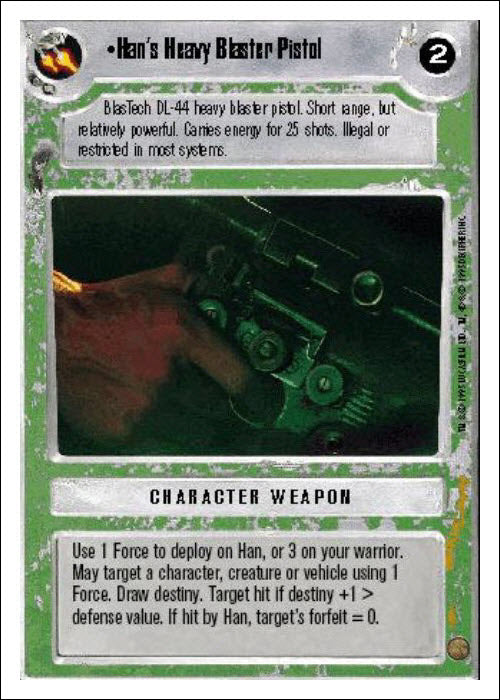 Star Wars CCG | Han's Heavy Blaster Pistol - Premiere WB | The Nerd Merchant