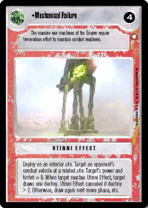 Star Wars CCG | Mechanical Failure (Foil) - Reflections | The Nerd Merchant