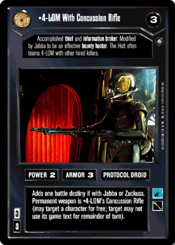 Star Wars CCG | 4-LOM With Concussion Rifle (Foil) - Reflections II | The Nerd Merchant