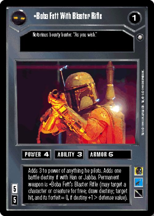 Star Wars CCG | Boba Fett With Blaster Rifle (Foil) - Reflections II | The Nerd Merchant