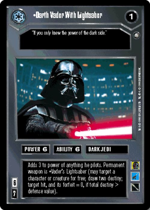 Star Wars CCG | Darth Vader With Lightsaber (Foil) - Reflections II | The Nerd Merchant