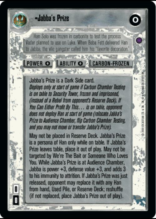 Star Wars CCG | Jabba's Prize - Reflections II | The Nerd Merchant