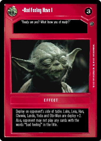 Star Wars CCG | Bad Feeling Have I (Foil) - Reflections II | The Nerd Merchant