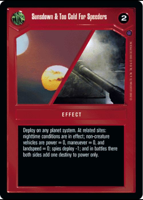 Star Wars CCG | Sunsdown & Too Cold For Speeders - Reflections II | The Nerd Merchant