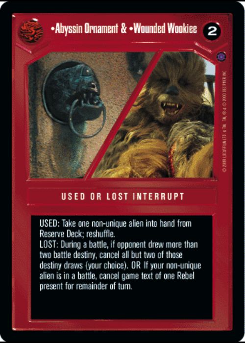 Star Wars CCG | Abyssin Ornament & Wounded Wookiee - Reflections II | The Nerd Merchant