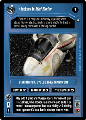 Star Wars CCG | Zuckuss In Mist Hunter (Foil) - Reflections II | The Nerd Merchant