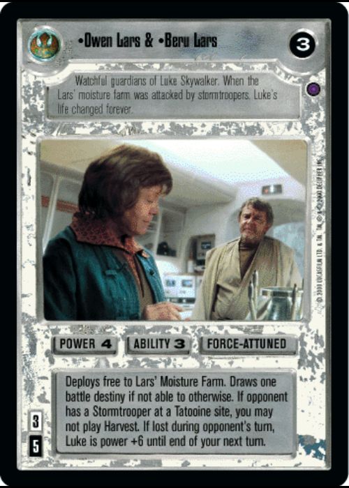 Star Wars CCG | Owen Lars & Beru Lars - Reflections II | The Nerd Merchant