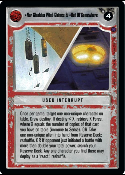 Star Wars CCG | Nar Shaddaa Wind Chimes & Out Of Somewhere - Reflections II | The Nerd Merchant