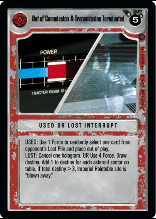 Star Wars CCG | Out Of Commission & Transmission Terminated - Reflections II | The Nerd Merchant