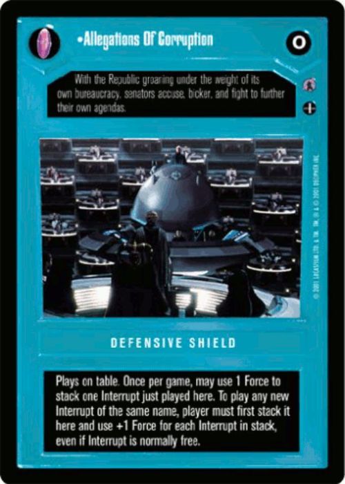 Star Wars CCG | Allegations Of Corruption - Defensive Shield - Reflections III | The Nerd Merchant
