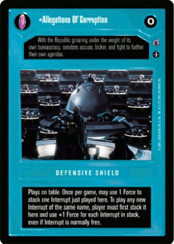 Star Wars CCG | Allegations Of Corruption - Defensive Shield - Reflections III | The Nerd Merchant