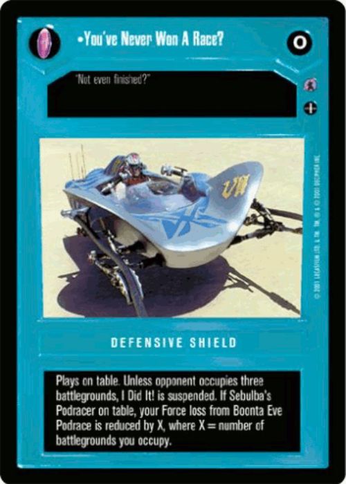 Star Wars CCG | You've Never Won A Race? - Defensive Shield - Reflections III | The Nerd Merchant