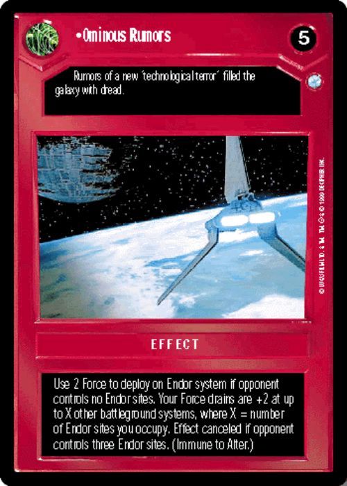 Star Wars CCG | Ominous Rumors (Foil) - Reflections III | The Nerd Merchant