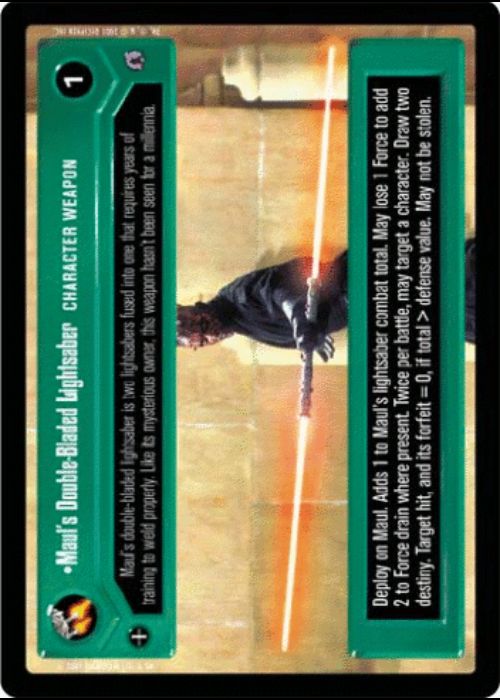 Star Wars CCG | Maul's Double-Bladed Lightsaber - Reflections III | The Nerd Merchant