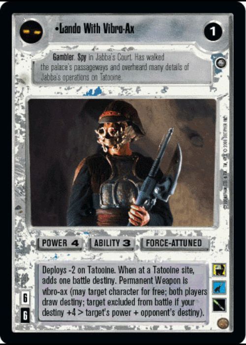 Star Wars CCG | Lando With Vibro-Ax (Foil) - Reflections III | The Nerd Merchant