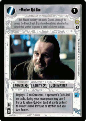 Star Wars CCG | Master Qui-Gon (AI) (Foil) - Reflections III | The Nerd Merchant