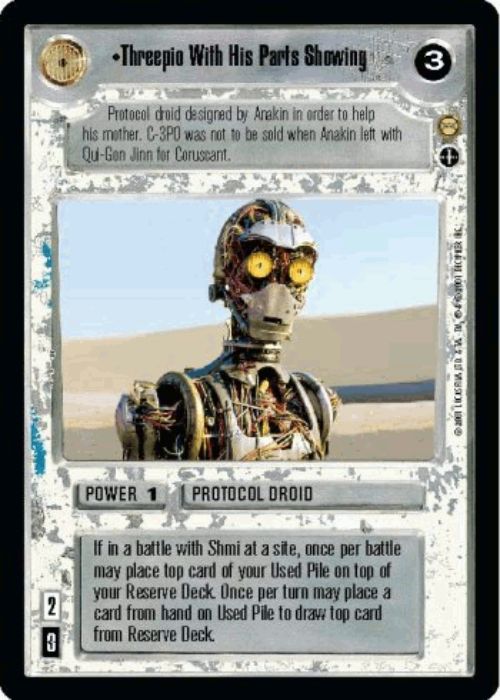 Star Wars CCG | Threepio With His Parts Showing (AI) (Foil) - Reflections III | The Nerd Merchant
