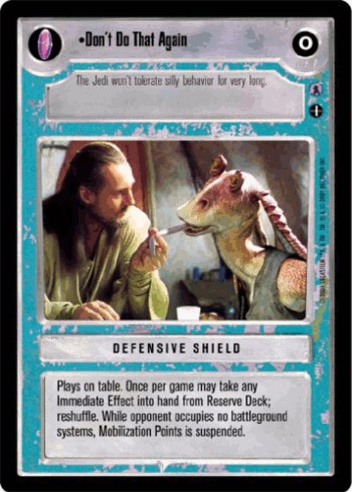 Star Wars CCG | Don't Do That Again - Defensive Shield - Reflections III | The Nerd Merchant