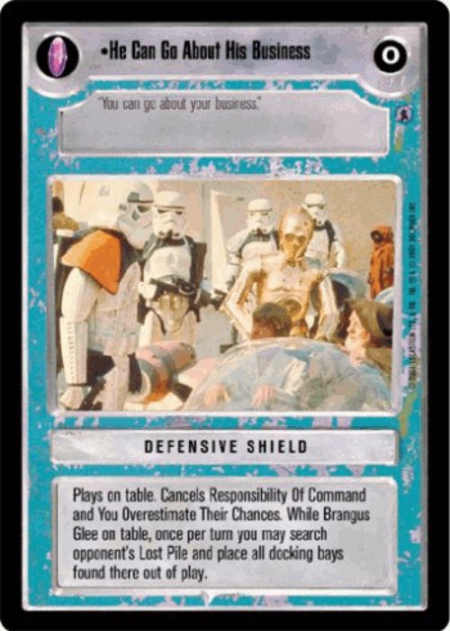 Star Wars CCG | He Can Go About His Business - Defensive Shield - Reflections III | The Nerd Merchant