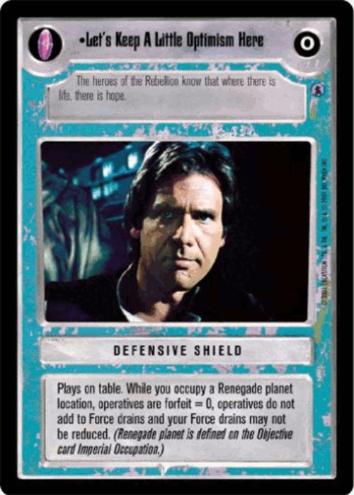 Star Wars CCG | Let's Keep A Little Optimism Here - Defensive Shield - Reflections III | The Nerd Merchant