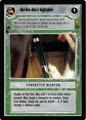 Star Wars CCG | Qui-Gon Jinn's Lightsaber (AI) (Foil) - Reflections III | The Nerd Merchant