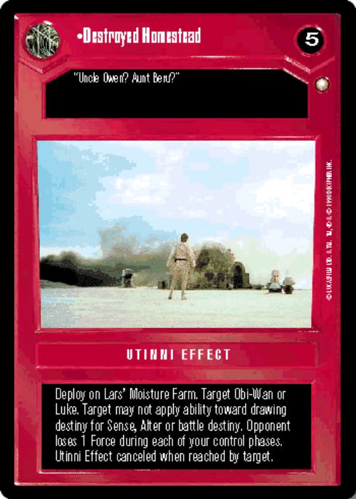 Star Wars CCG | Destroyed Homestead - Special Edition | The Nerd Merchant