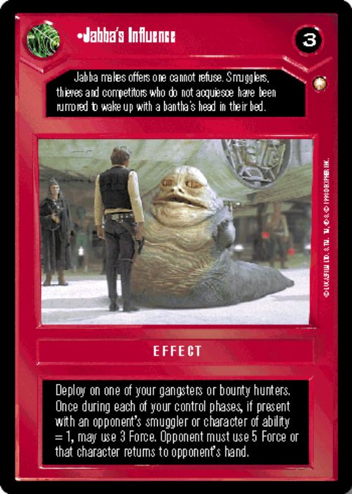 Star Wars CCG | Jabba's Influence - Special Edition | The Nerd Merchant