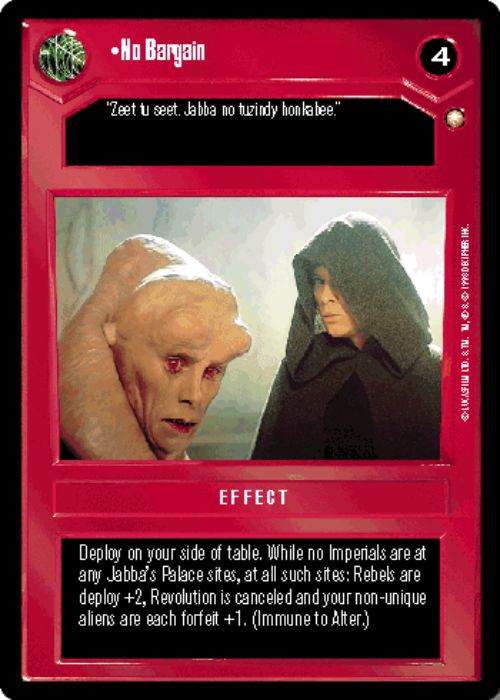Star Wars CCG | No Bargain - Special Edition | The Nerd Merchant