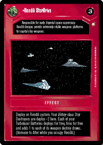 Star Wars CCG | Rendili StarDrive - Special Edition | The Nerd Merchant