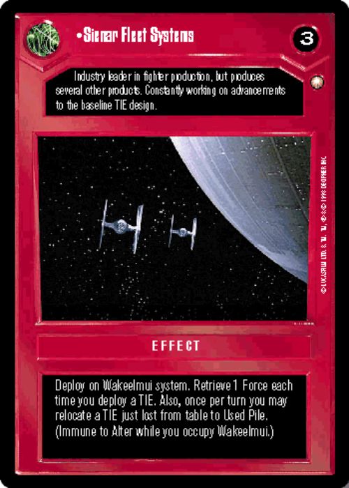Star Wars CCG | Sienar Fleet Systems - Special Edition | The Nerd Merchant