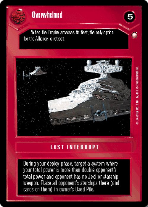 Star Wars CCG | Overwhelmed - Special Edition | The Nerd Merchant