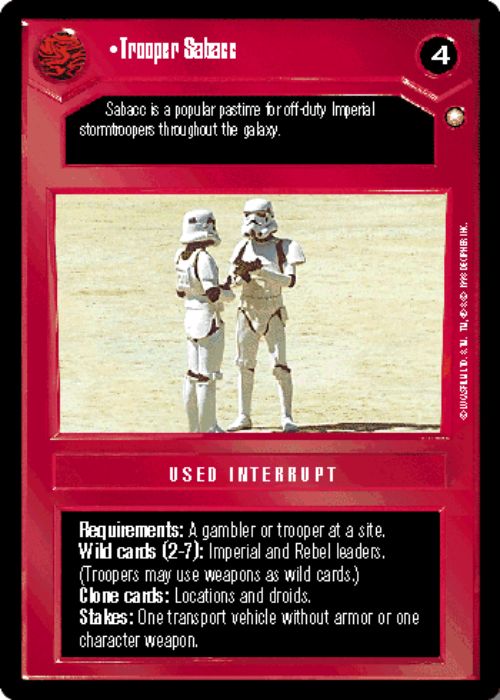 Star Wars CCG | Trooper Sabacc [Dark] - Special Edition | The Nerd Merchant