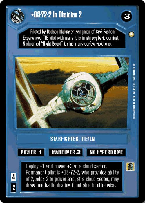 Star Wars CCG | OS-72-2 In Obsidian 2 - Special Edition | The Nerd Merchant