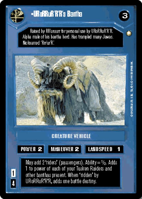 Star Wars CCG | URoRRuR'R'R's Bantha - Special Edition | The Nerd Merchant