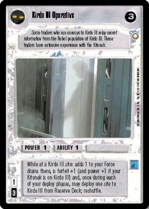 Star Wars CCG | Kirdo III Operative - Special Edition | The Nerd Merchant
