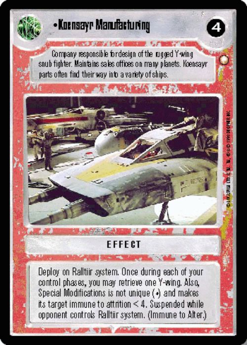 Star Wars CCG | Koensayr Manufacturing - Special Edition | The Nerd Merchant