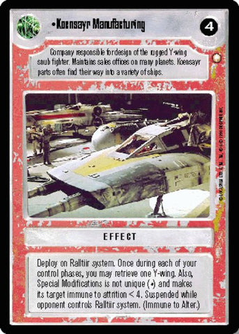 Star Wars CCG | Koensayr Manufacturing - Special Edition | The Nerd Merchant