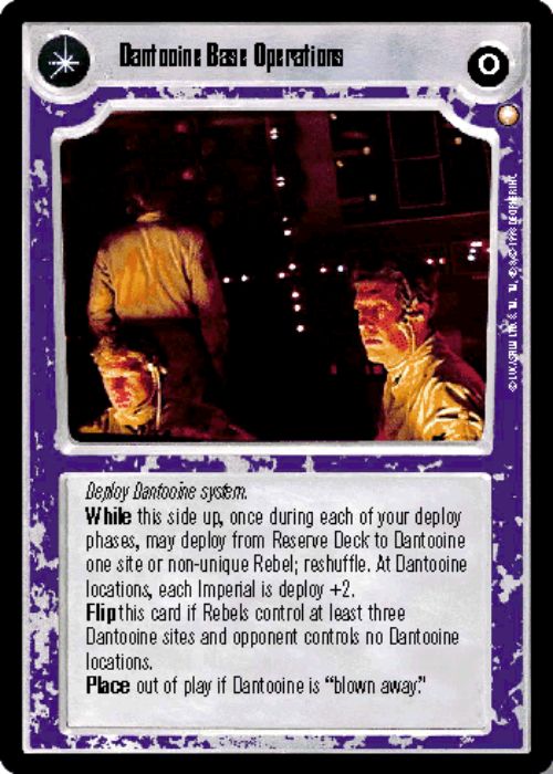 Star Wars CCG | Dantooine Base Operations/More Dangerous Than You Realize - Special Edition | The Nerd Merchant