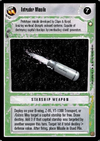 Star Wars CCG | Intruder Missile [Light] - Special Edition | The Nerd Merchant