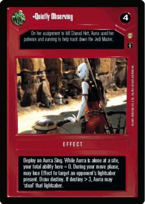 Star Wars CCG | Quietly Observing - Tatooine | The Nerd Merchant