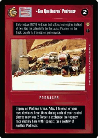 Star Wars CCG | Ben Quadinaros' Podracer - Tatooine | The Nerd Merchant