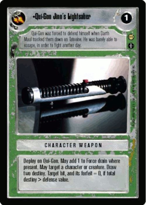 Star Wars CCG | Qui-Gon Jinn's Lightsaber - Tatooine | The Nerd Merchant