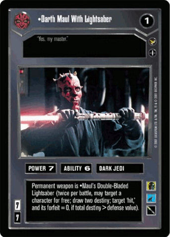 Star Wars CCG | Darth Maul With Lightsaber (Foil) - Tournament | The Nerd Merchant