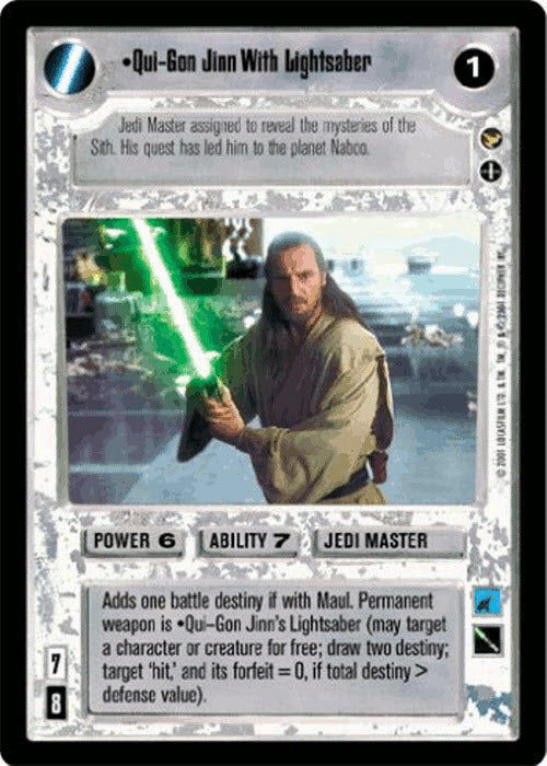 Star Wars CCG | Qui-Gon Jinn With Lightsaber (Foil) - Tournament | The Nerd Merchant