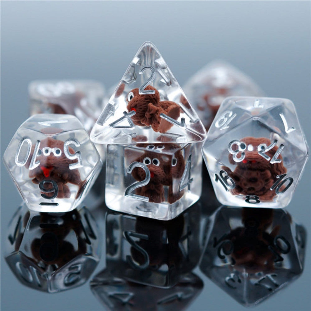 Foam Brain Games | Fluffy Puppy RPG Dice Set | The Nerd Merchant