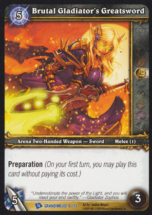 World of Warcraft TCG | Brutal Gladiator's Greatsword - Arena Grand Melee 6/13 | The Nerd Merchant
